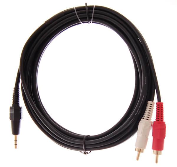 2 X 3 Meter Phono til Minijack Kabel - Top Lydkvalitet