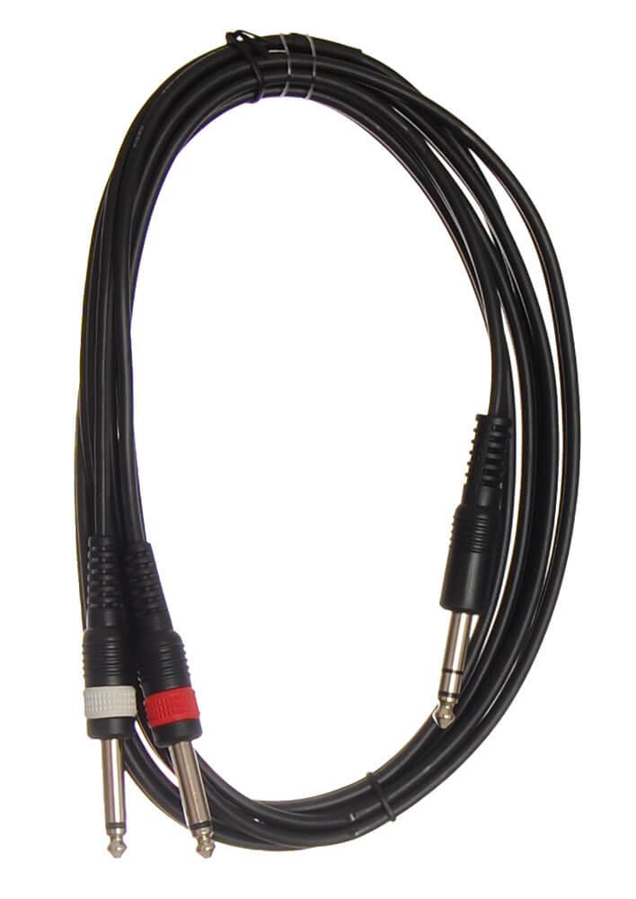 2 X 3 Meter Jack (Mono) til Stereo Kabel – Udsalg!