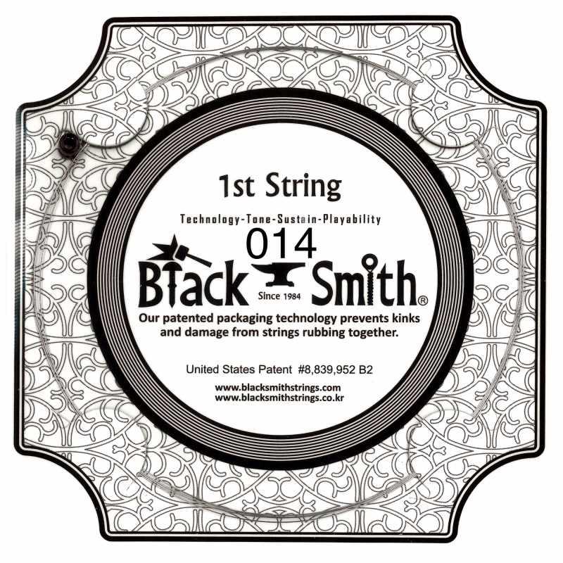 14 Løs Plain Steel Guitarstreng .014 fra Blacksmith – Kvalitet!