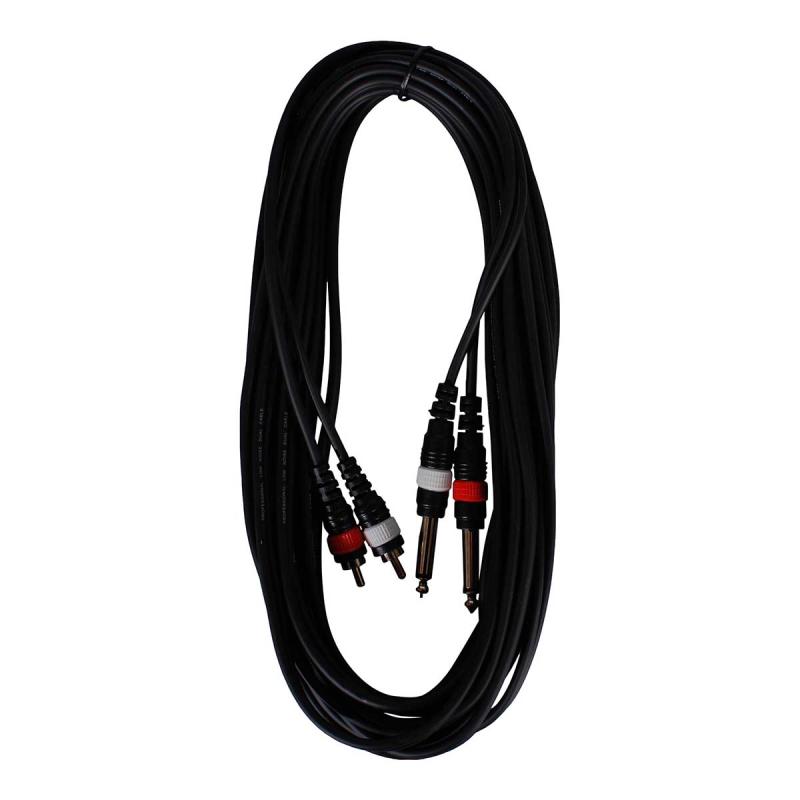2 X Jack til 2 X Phono Kabel 6 Meter – Fantastisk Tilbud!