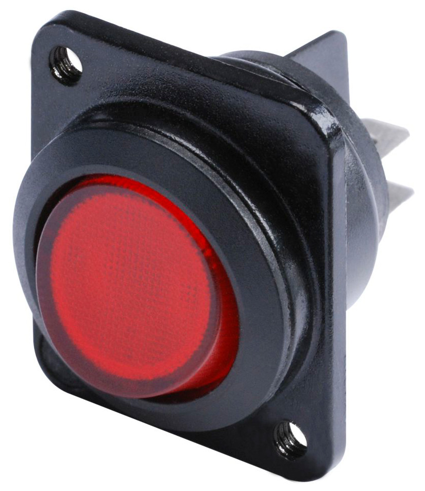 2-polet On/Off kontakt med rød indikator – Effektiv styring