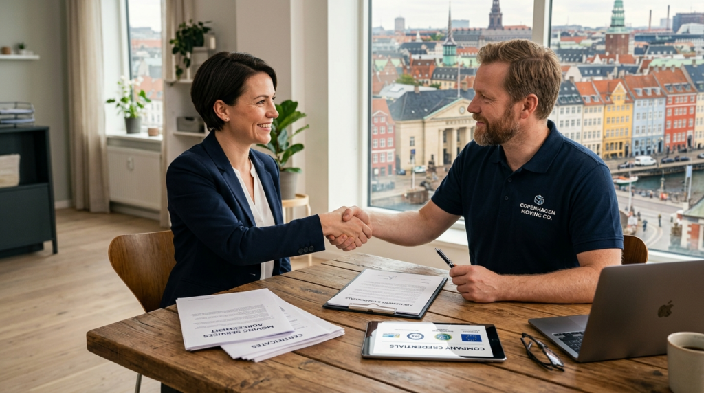 Professional stock photo of a businesswoman and man reviewin