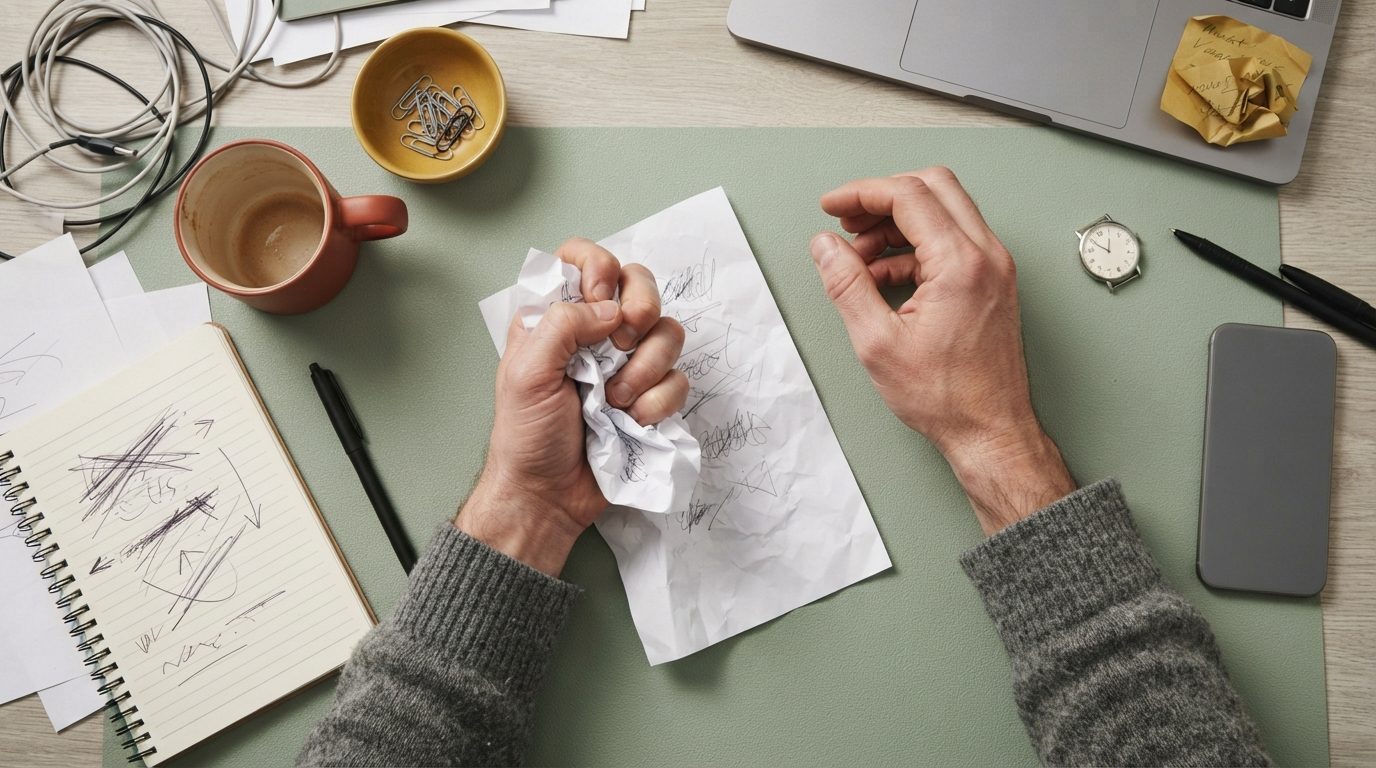 Stemningsbillede til guiden: Tegn på stress på arbejdet: Sådan genkender du dem hos dig selv og kolleger